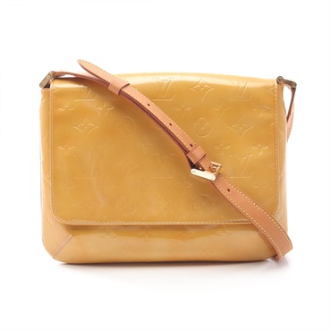 LOUIS VUITTON Thompson Street Shoulder Bag M91008 Vernis leather Yellow Used LV