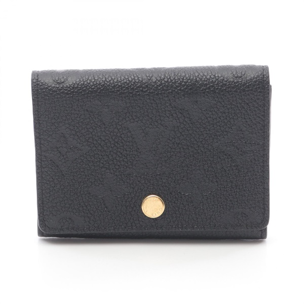 LOUIS VUITTON Carte de Visit Card Case M58456 Monogram empreinte Black Used LV
