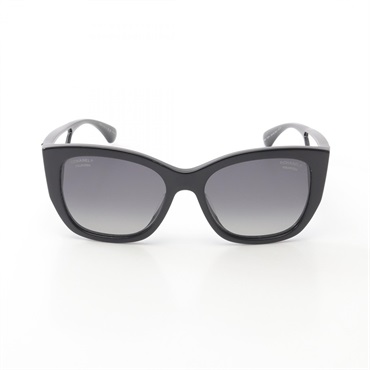 CHANEL COCO Mark sunglasses eyewear 5429-A Plastic Black Clear Used Women CC
