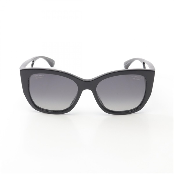 CHANEL COCO Mark sunglasses eyewear 5429-A Plastic Black Clear Used Women CC