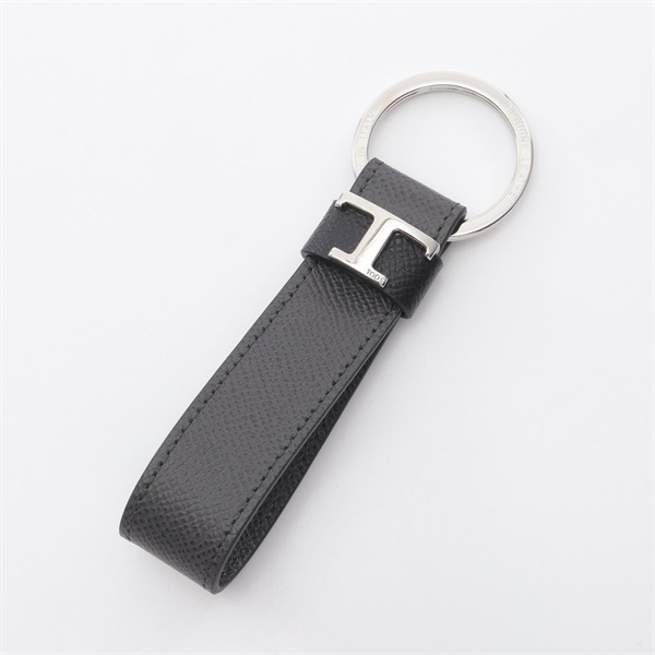 TOD'S Timeless Key ring holder leather Black Used unisex