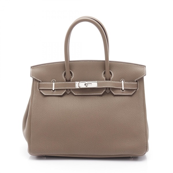 HERMES Birkin 30 Handbag Togo leather Beige Etoupe Grey Used Women B SHW