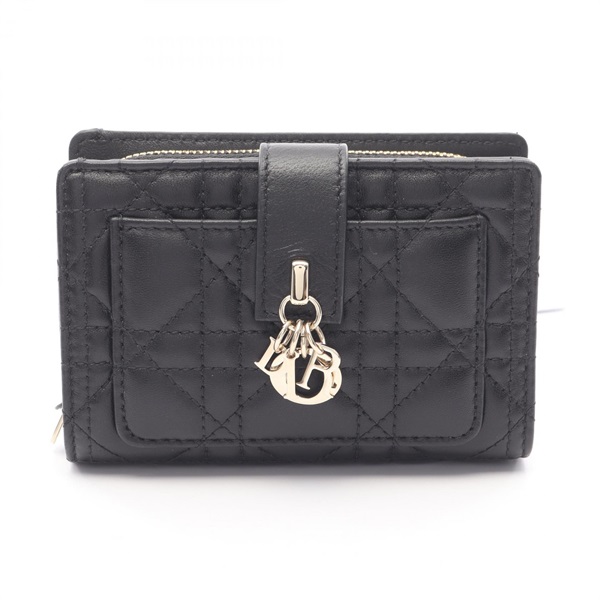 Christian Dior My Dior Dittany Wallet Cannage Bi-fold S6022ONMJ_M900 leather BK