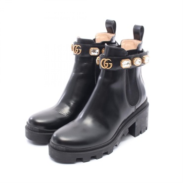 GUCCI GG Marmont Boots 550036 Leather Black Size 36 Used Women