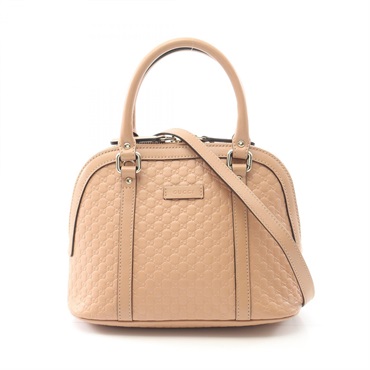 GUCCI Micro Guccissima Shoulder Handbag 449654 leather Beige Used Women