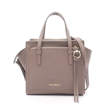Salvatore Ferragamo Amy Shoulder crossbody Handbag 21F478 leather Brown Used