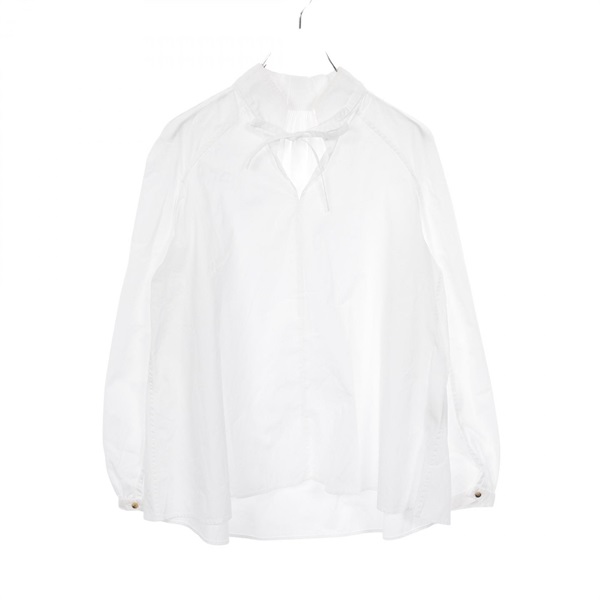 HERMES Blouse Shirts Tops cotton White Used Women size 34