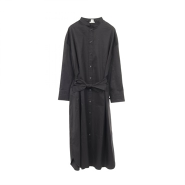 HERMES Dress cotton Black Used Women size 36