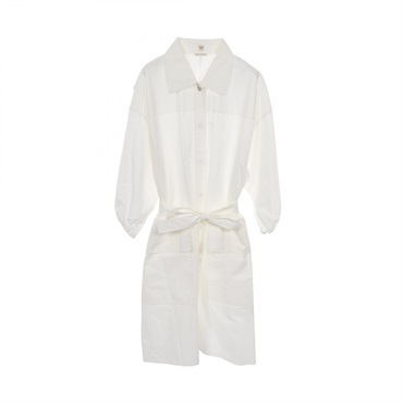 HERMES Dress 2E0501DJ cotton White Used Women size 38