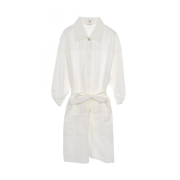 HERMES Dress 2E0501DJ cotton White Used Women size 38