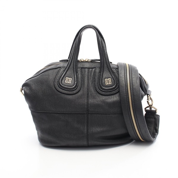 GIVENCHY Nightingale shoulder Handbag leather Black Used Women