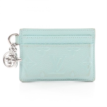 LOUIS VUITTON Porte Cartes LV Charm Card Case M82171 Monogram empreinte Blue