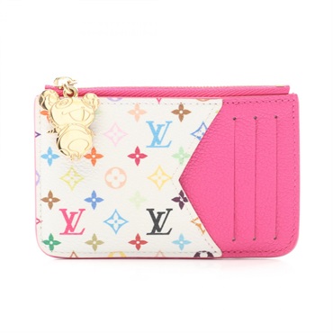 LOUIS VUITTON LV x TM Romy Card Case M14155 Monogram multicolor leather Pink LV