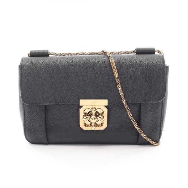 Chloe ELSIE Chain Shoulder Bag 3S0816-835 leather Black Used Women