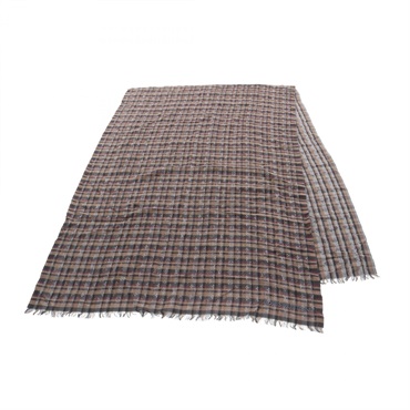 LOUIS VUITTON Monogram Stole wrap scarf M74964 wool silk Brown Multicolor Used