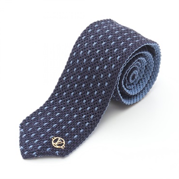 LOUIS VUITTON Tie MP2893 silk Navy Blue Used mens LV