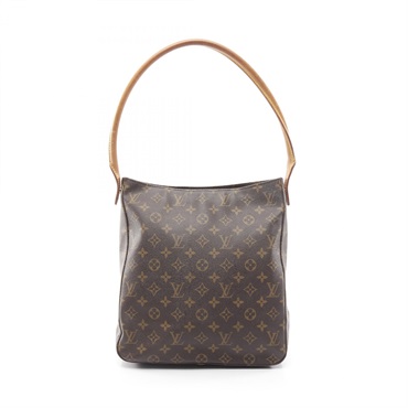 LOUIS VUITTON Looping GM Shoulder Bag M51145 Monogram canvas leather Brown Used