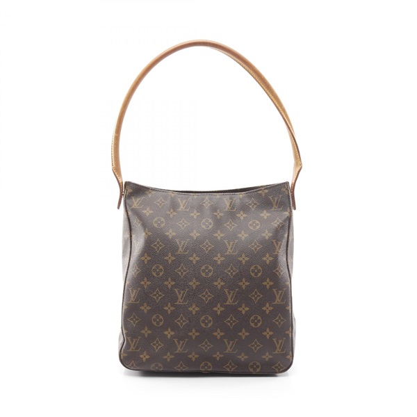 LOUIS VUITTON Looping GM Shoulder Bag M51145 Monogram canvas leather Brown Used