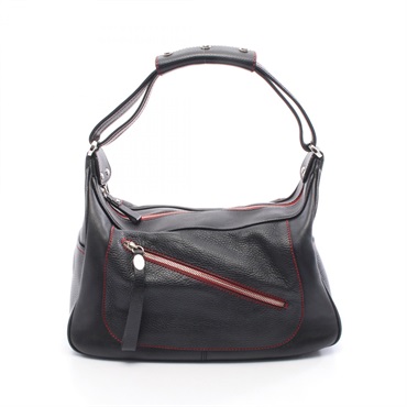 TOD'S TOD'S × Ferrari Shoulder Bag leather Black Used Women