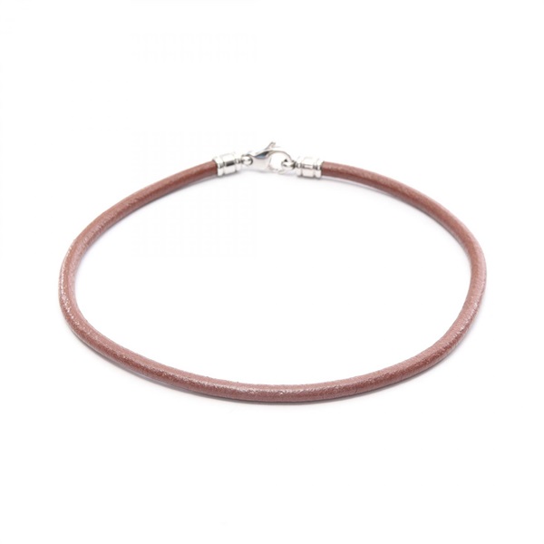 BVLGARI choker leather Brown 39cm Used Women