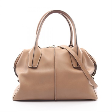 TOD'S D-styling Shoulder crossbody Handbag leather Gray Used Women