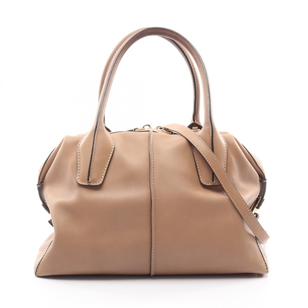 TOD'S D-styling Shoulder crossbody Handbag leather Gray Used Women