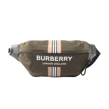BURBERRY SONNY Waist bag crossbody 8035766 Nylon leather Khaki Used mens logo