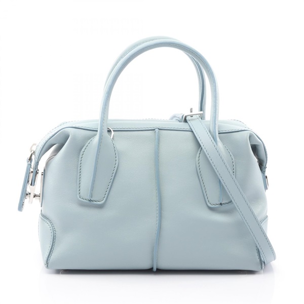 TOD'S D-styling Shoulder Crossbody Handbag leather Blue Used Women