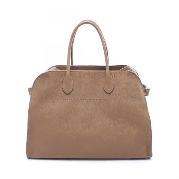 THE ROW SOFT MARGAUX 15 Handbag leather Beige Used Women