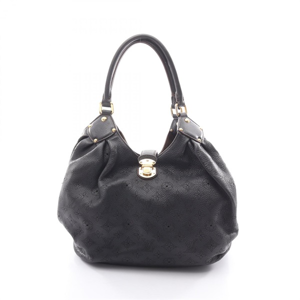 LOUIS VUITTON Mahina L Shoulder Handbag M95765 Mahina leather Black Used Women