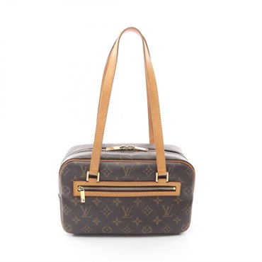 LOUIS VUITTON Cite MM Shoulder Bag M51182 Monogram canvas leather Brown Used LV