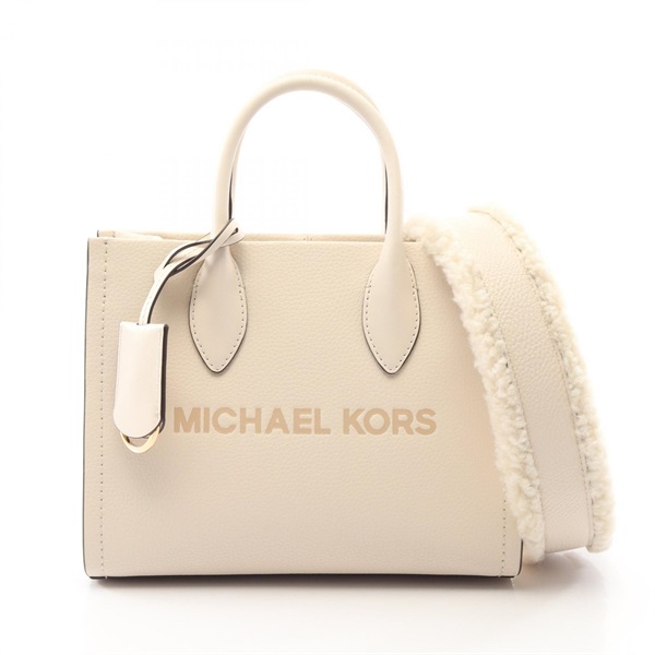 Michael Kors MIRELLA Shoulder Handbag 35F4G7ZC5L leather Beige Used Women logo