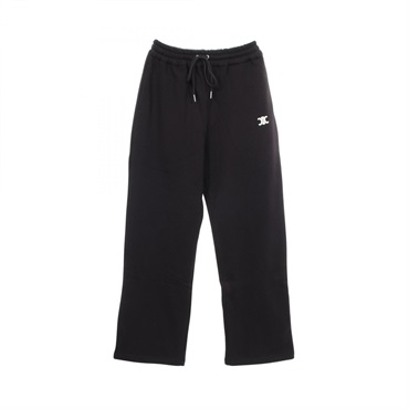 CELINE Triomphe Jogging Pants cotton cashmere Black #S Used mens