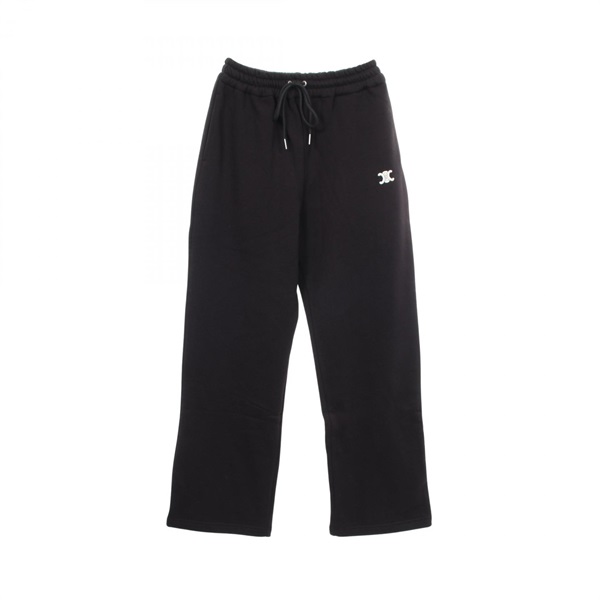 CELINE Triomphe Jogging Pants cotton cashmere Black #S Used mens
