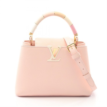 LOUIS VUITTON Capucines BB Shoulder Crossbody Handbag M21345 leather Pink Used