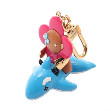 LOUIS VUITTON Vivienne Searider Bag Charm M01167 Plastic Gold Plated Wood Used