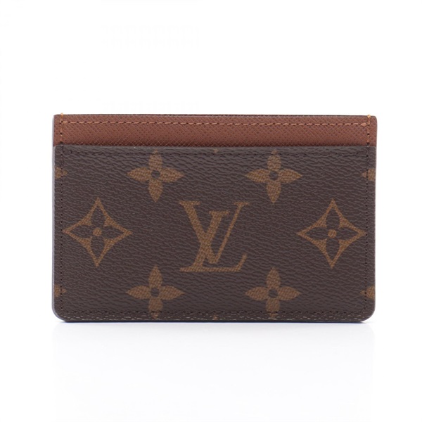 LOUIS VUITTON Porte Cartes Simple Card Case M61733 Monogram canvas Used unisex