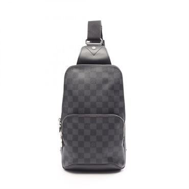 LOUIS VUITTON Avenue Sling Waist bag N41719 Damier graphite canvas leather Black