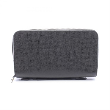 LOUIS VUITTON Zippy XL Around long wallet M44275 Taiga leather Ardoise Used mens