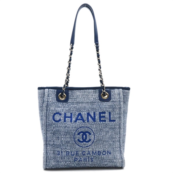 Chanel deauville chain shoulder tote bag sale