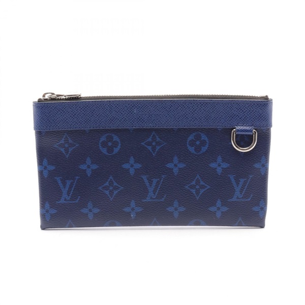 LOUIS VUITTON Pochette Discovery PM coin purse M30278 Taigalama Navy Used mens