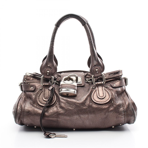 Chloe Paddington Handbag leather Brown Used Women