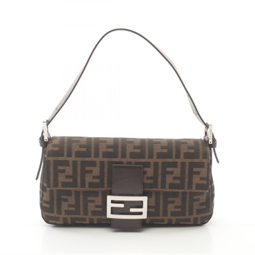 FENDI Mamma bucket Handbag 2305 26424 098 canvas leather Brown Used Women