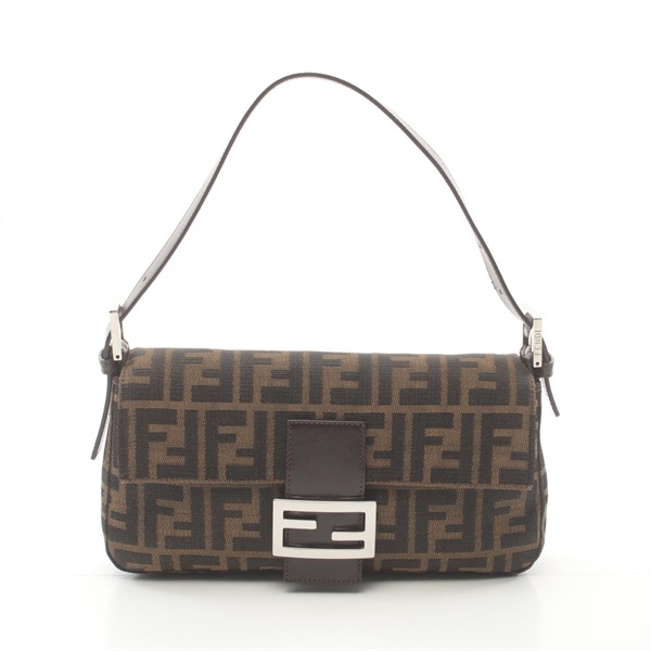 FENDI Mamma bucket Handbag 2305 26424 098 canvas leather Brown Used Women