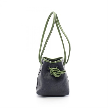 VASIC BOND MINI MINI Shoulder Bag leather Navy Green Used Women