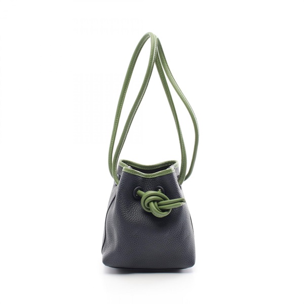 VASIC BOND MINI MINI Shoulder Bag leather Navy Green Used Women