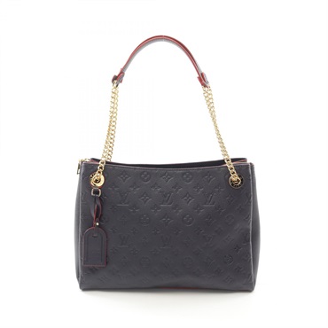 LOUIS VUITTON Surenne MM Shoulder Bag M43759 Monogram empreinte Marine Rouge LV