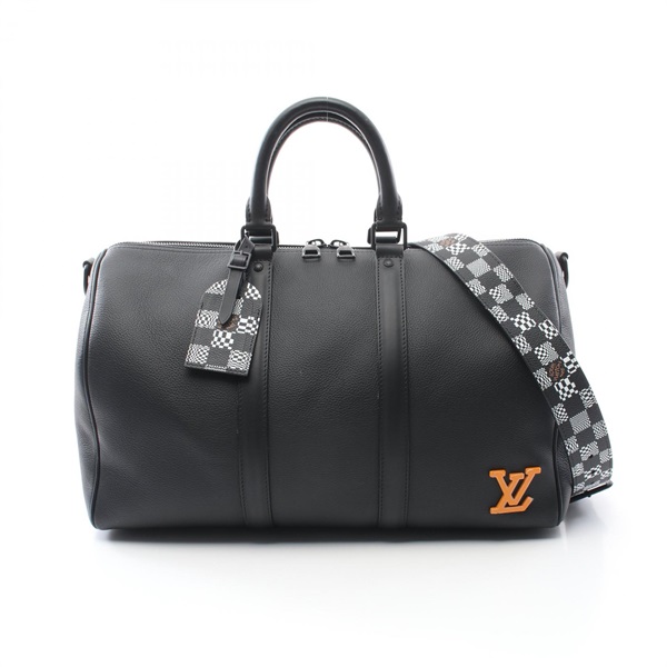 LOUIS VUITTON Keepall Bandouliere 40 bag M57416 Damier Distorted noir leather LV