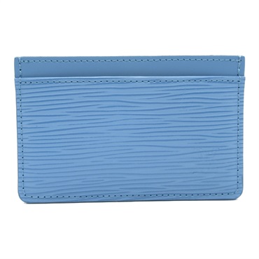 LOUIS VUITTON Porto Cult Simple Card Case M81059 Epi leather Blue Used unisex LV