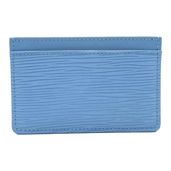 LOUIS VUITTON Porto Cult Simple Card Case M81059 Epi leather Blue Used unisex LV